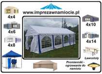 Namioty imprezowe handlowe głośnik grill bemary warniki ławy kostkarka