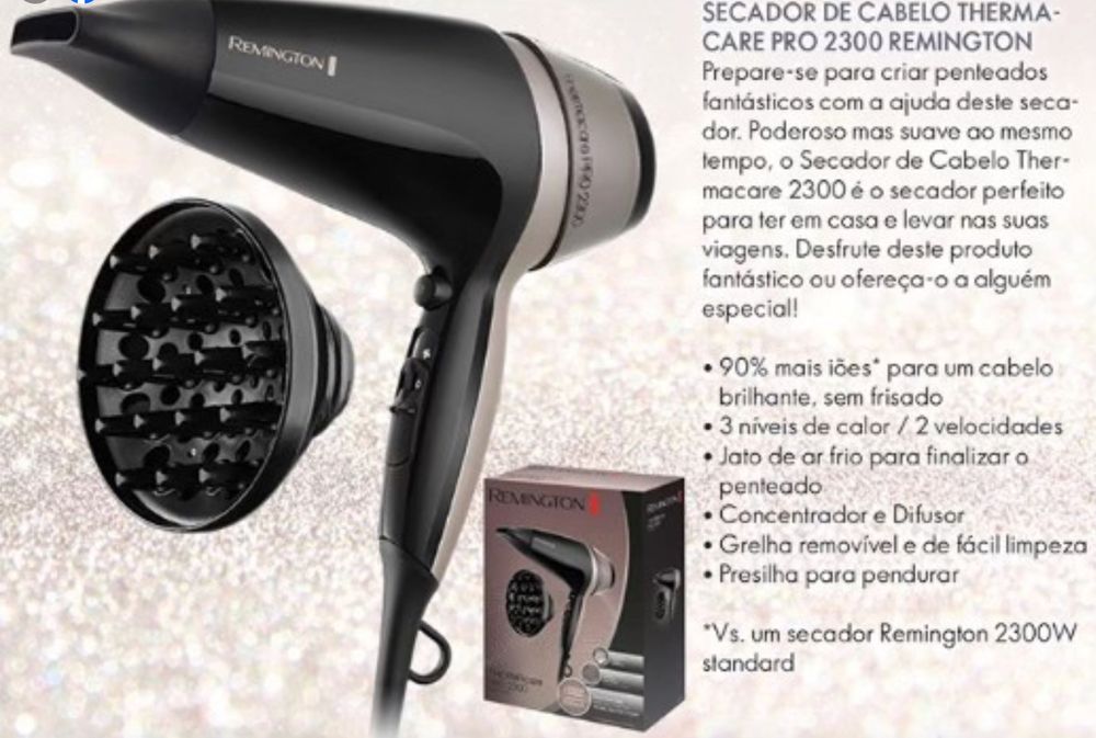 Secador de Cabelo Remington NOVO