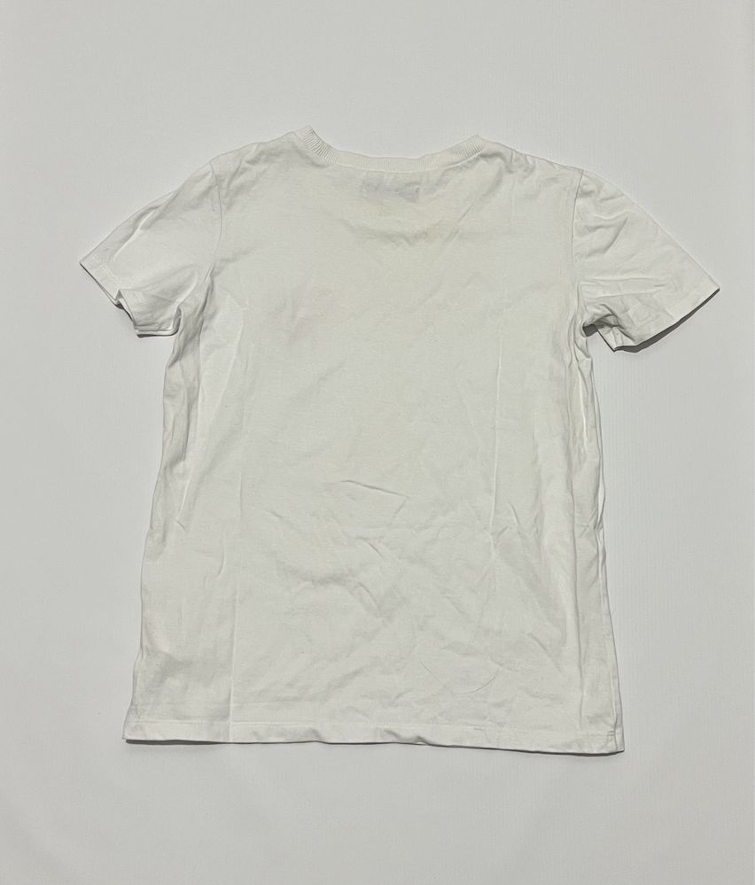Nowy biały t-shirt z nadrukiem serce Sinsay