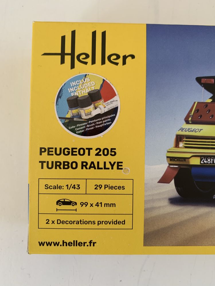 Samochód Peugeot 205 Turbo Rallye model Heller 56189