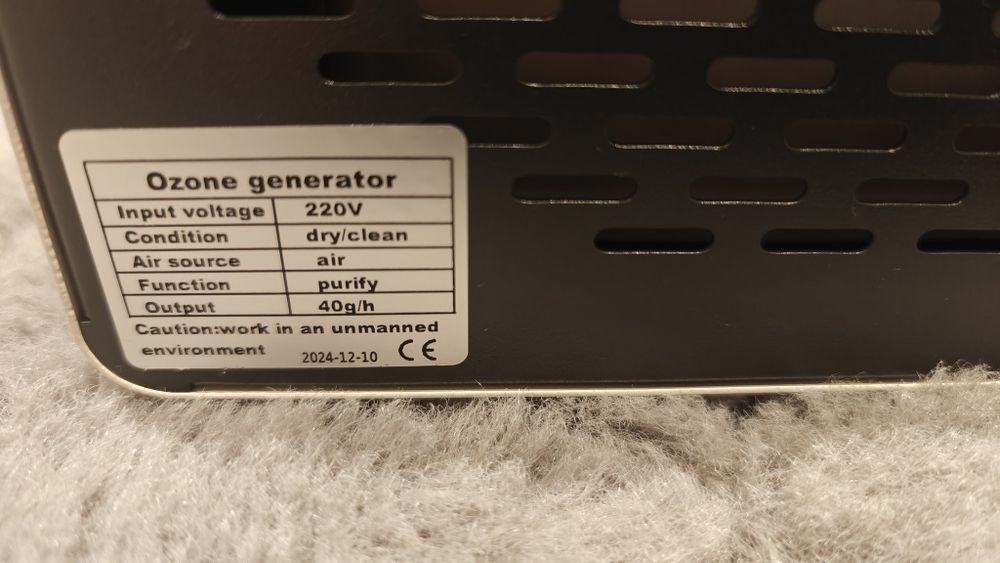 Ozonator sterowany z pilota.