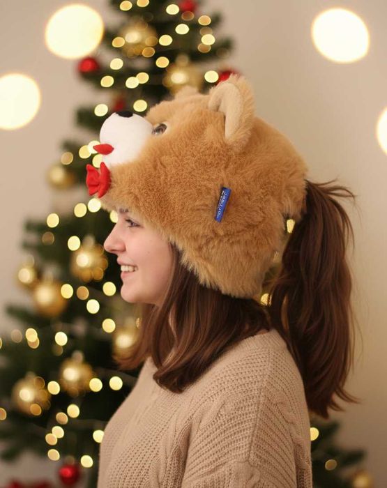 Подростковая шапка Медведь Новогодний костюм