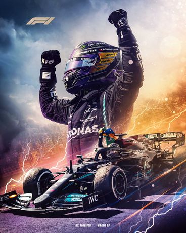 Plakat Obraz na ścianę 90x60 cm Lewis Hamilton  Formula 1 F1 Prezent