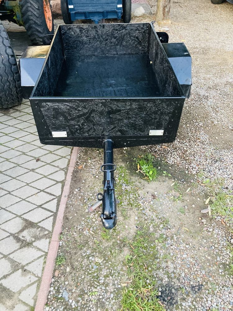 Przyczepka do traktorka quada kosiarki ogrodowa lekka produkcja DDR