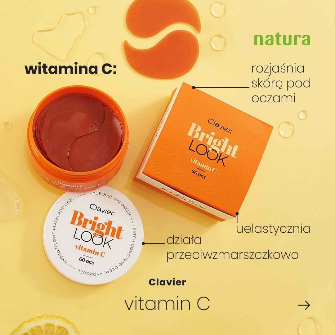 Clavier Bright Look Płatki pod Oczy Vitamin C 60 sztuk