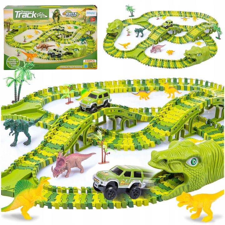 Mega Tor Wyścigowy Park Dinozaurów Magic Track 270 Elementów, 360cm To