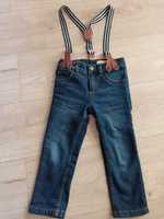 Spodnie jeansowe slim fit chlopiece, rozmiar 92