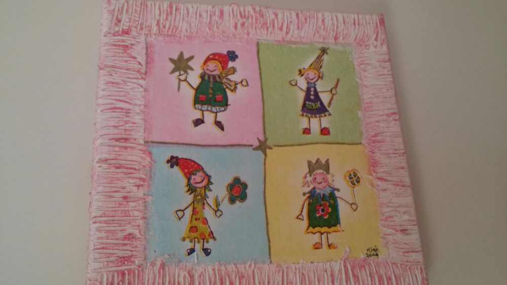 Tela infantil pintada à mão