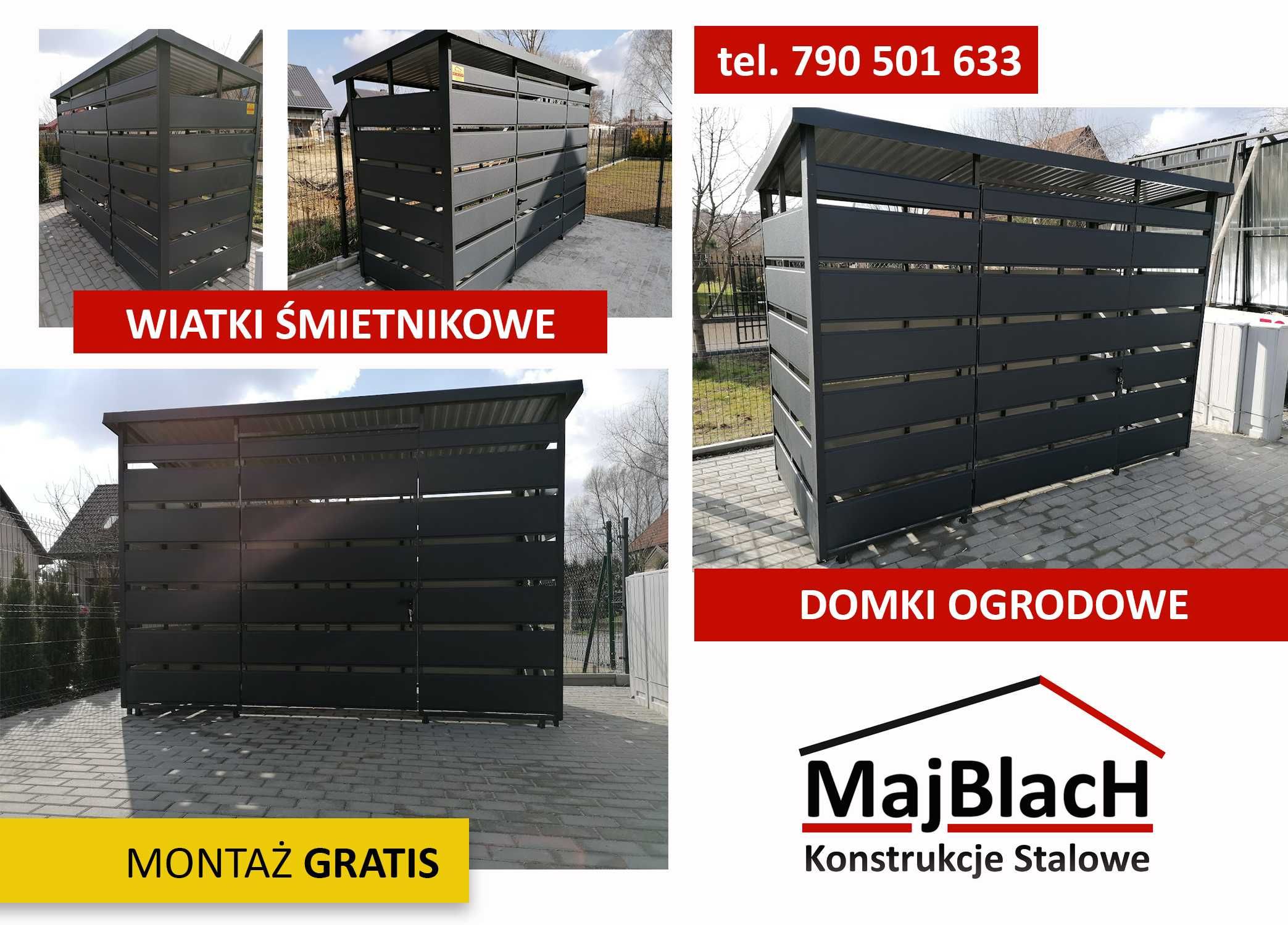 Wiata Śmietnikowa - ŚMIETNIK,Wiata,Garaż Blaszany ,Schowek - Maj-Blach