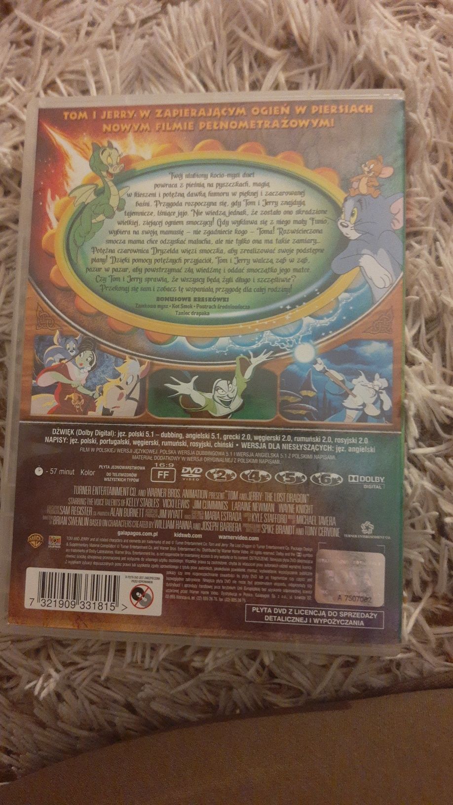 Płyta dvd tom i jerry jak uratować smoka