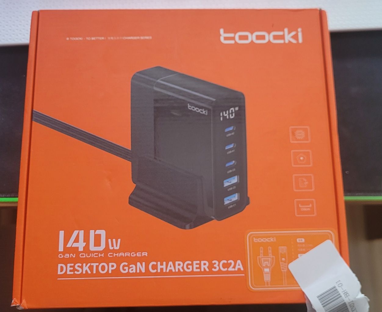 Ładowarka  Toocki 140W desktop GaN charger 3C2A