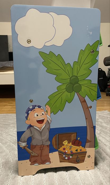 Regał na zabawki dla dzieci - piraci