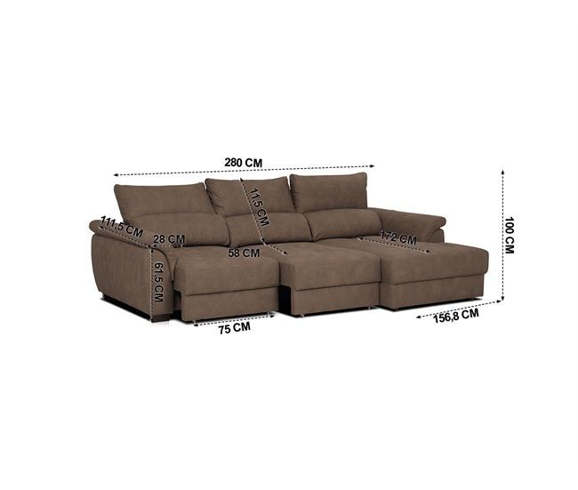 Chaise longue BENSON com cama esquerda