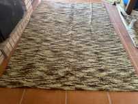 Tapete 177X123 tons castanho e verde