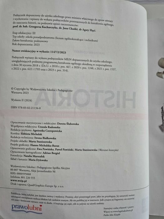 Historia 2. Nowa edycja Zakres podstawowy Podręcznik