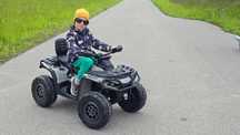 Mocny QUAD OUTLANDER 800W dla dzieci 24V miękkie koła dk-ca005 szary