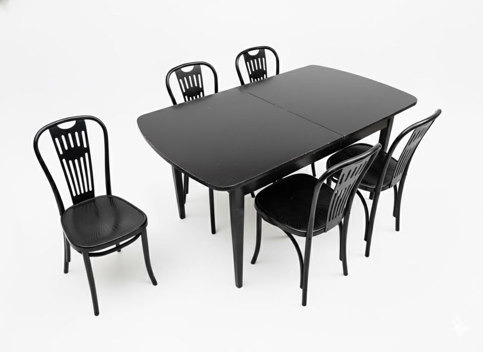 4x Gięte Krzesło FAMEG Radomsko A-8526 Thonet + STÓŁ, Klasyka designu