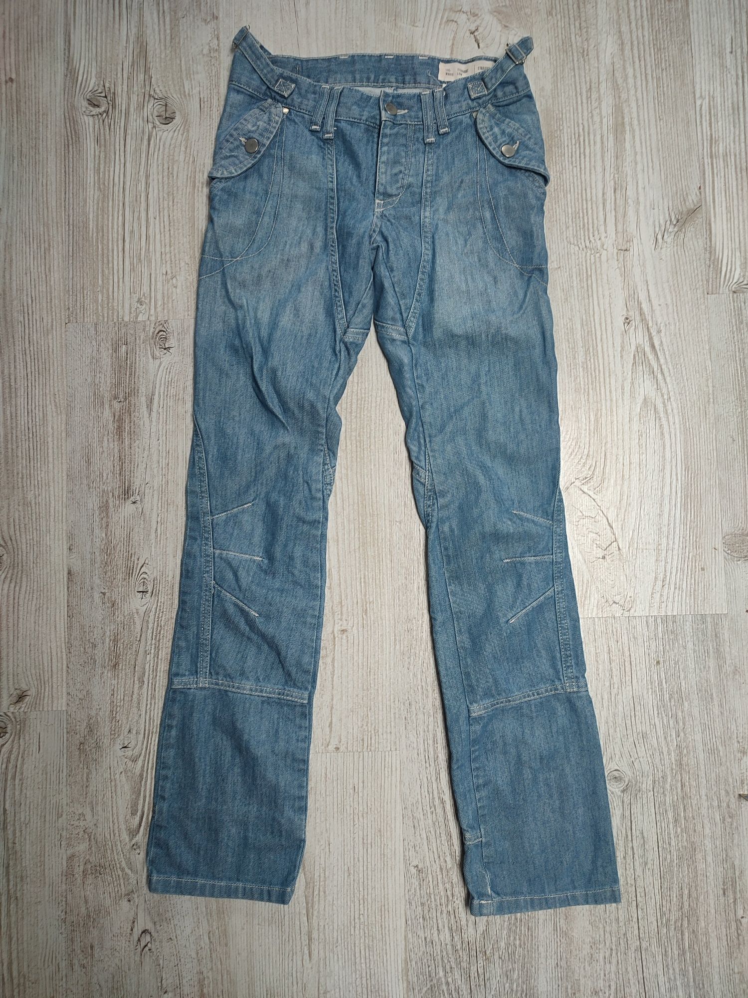 H&M 26 XS spodnie damskie jeansowe dżinsy proste niski stan kieszenie
