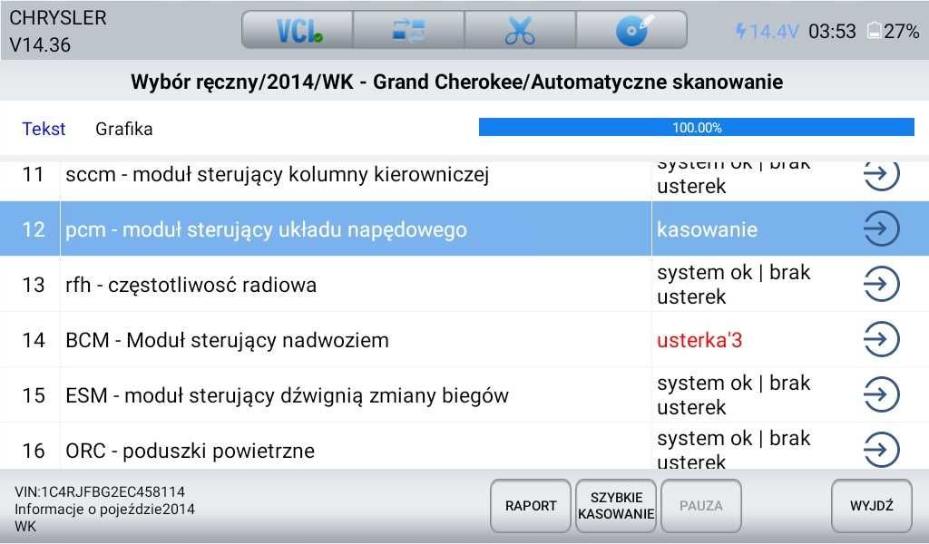 Tester diagnostyczny AUTOXSCAN RS860 PRO POLSKI