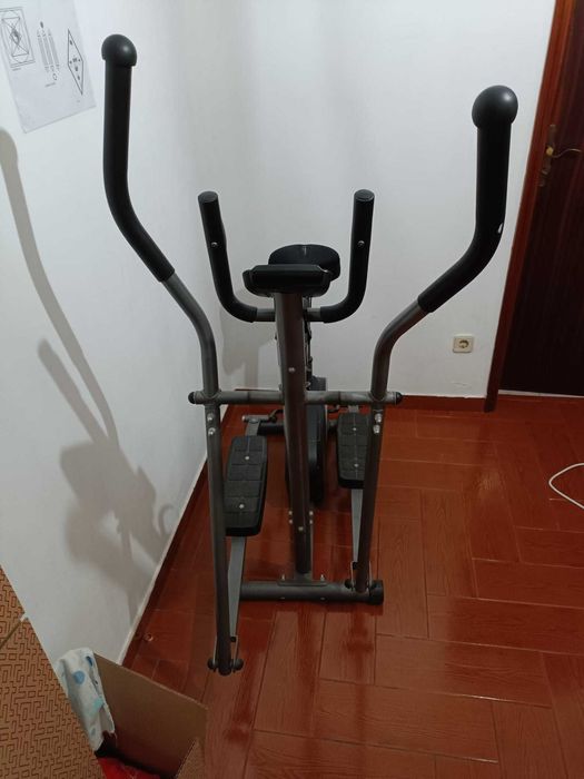 Bicicleta Elíptica Híbrida Fitness - com banco, 8 Níveis