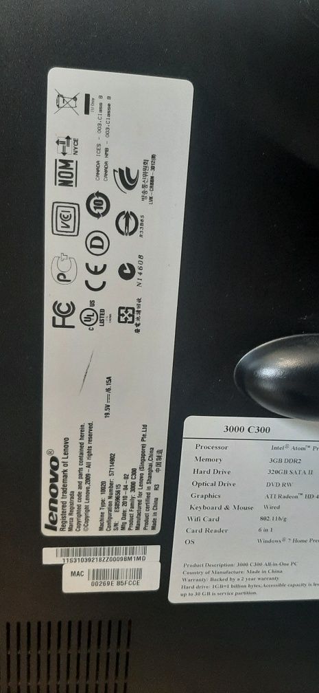 Komputer Lenovo Windows 7 Home Prem OA Lenovo
