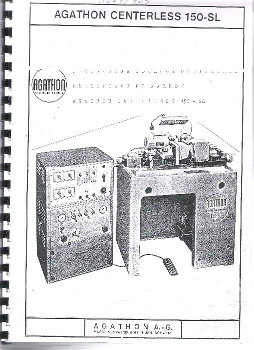 Szlifierka Agathon Centerless 150-SL Tarcze Diamentowe