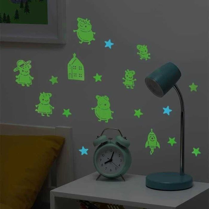 Naklejki PEPPA PIG Świecące W Ciemności Decal Glow In The Dark Nowe