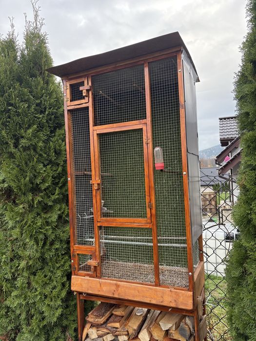 Woliera klatka dla ptaków, kanarków, papug z Led.