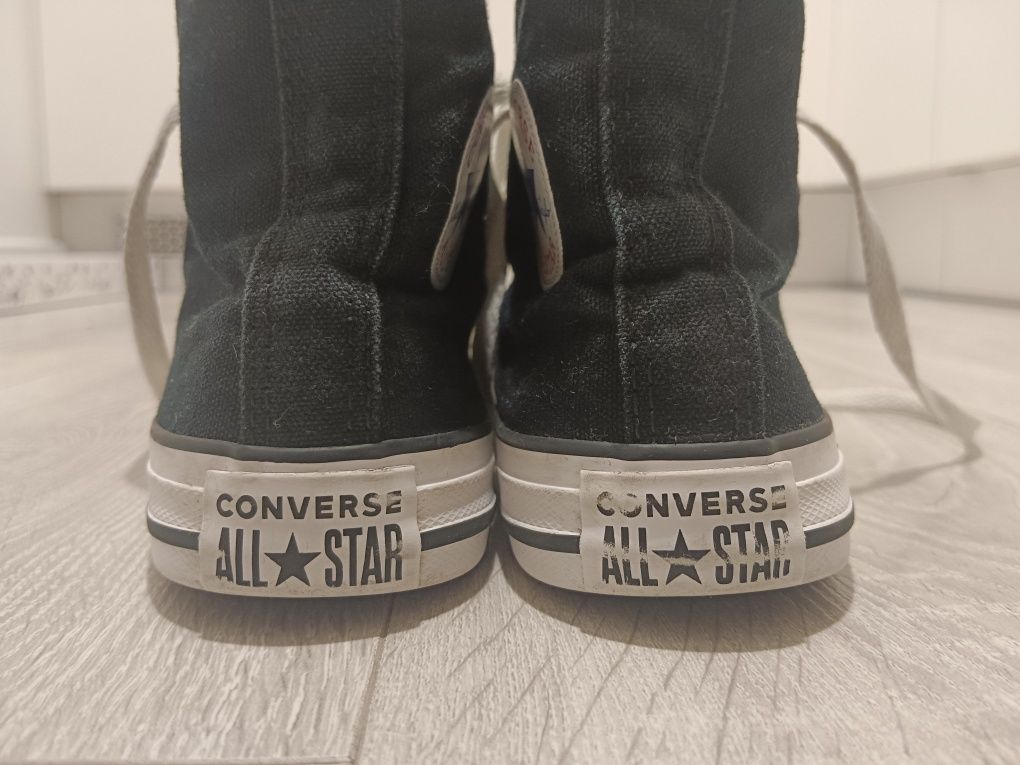 Czarne klasyczne dziecięce Converse, wysokie, 33, dziewczęce, chłopięc