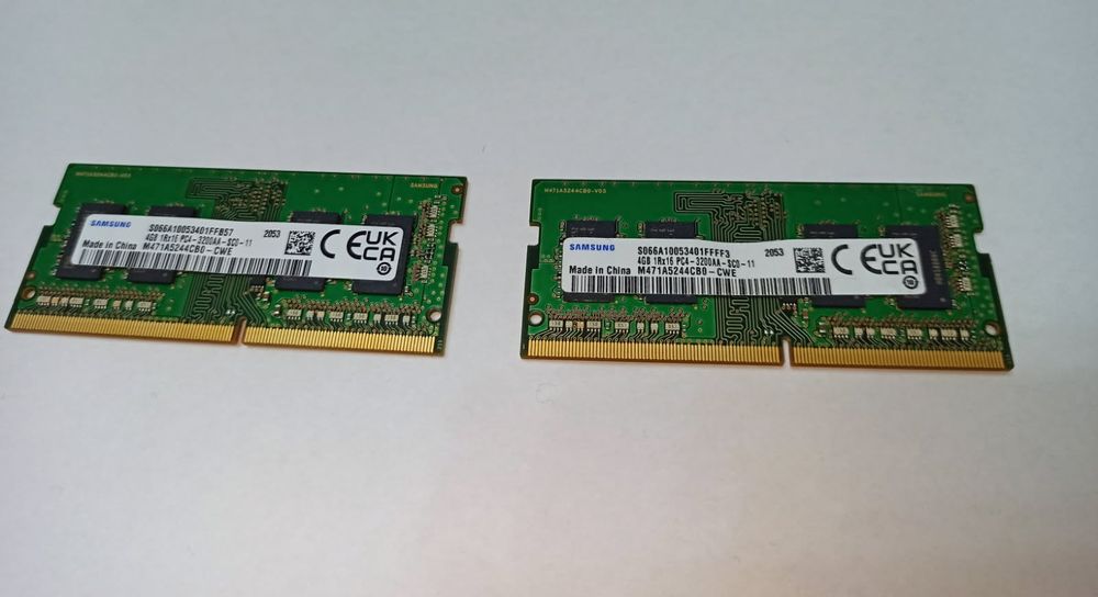 Pamięć RAM 2x4gb ddr4 3200Mhz SAMSUNG (8GB) SODIMM Laptopowa