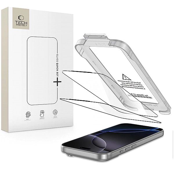 Szkło Hartowane Tech-Protect Quick Set+ 2-Pack Iphone 17 Pro Max Black