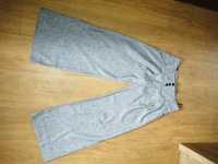 Szare spodnie szerokie nogawki 38