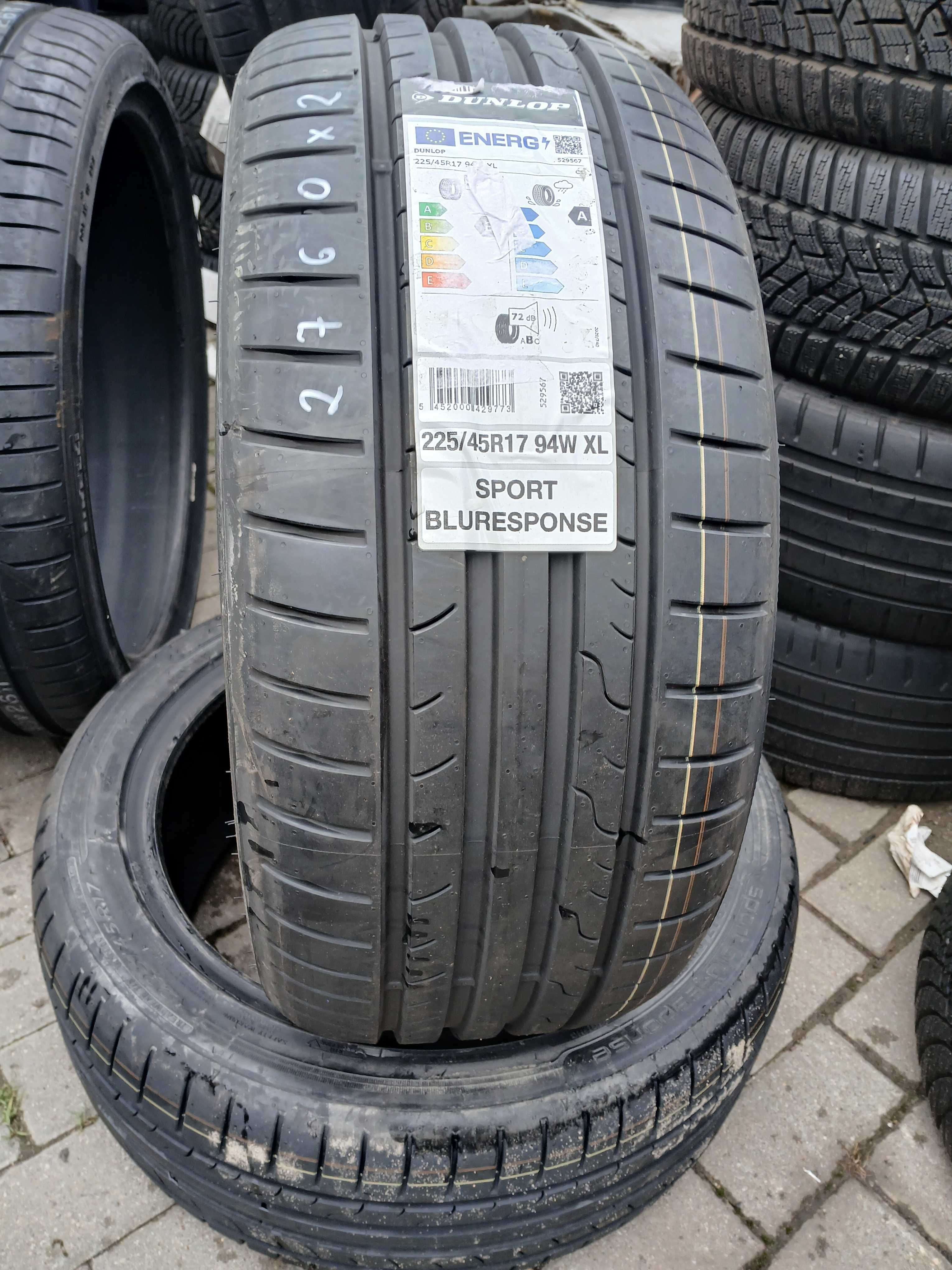 2760. DUNLOP SPORT BLURESPONSE 225/45/17 opony letnie