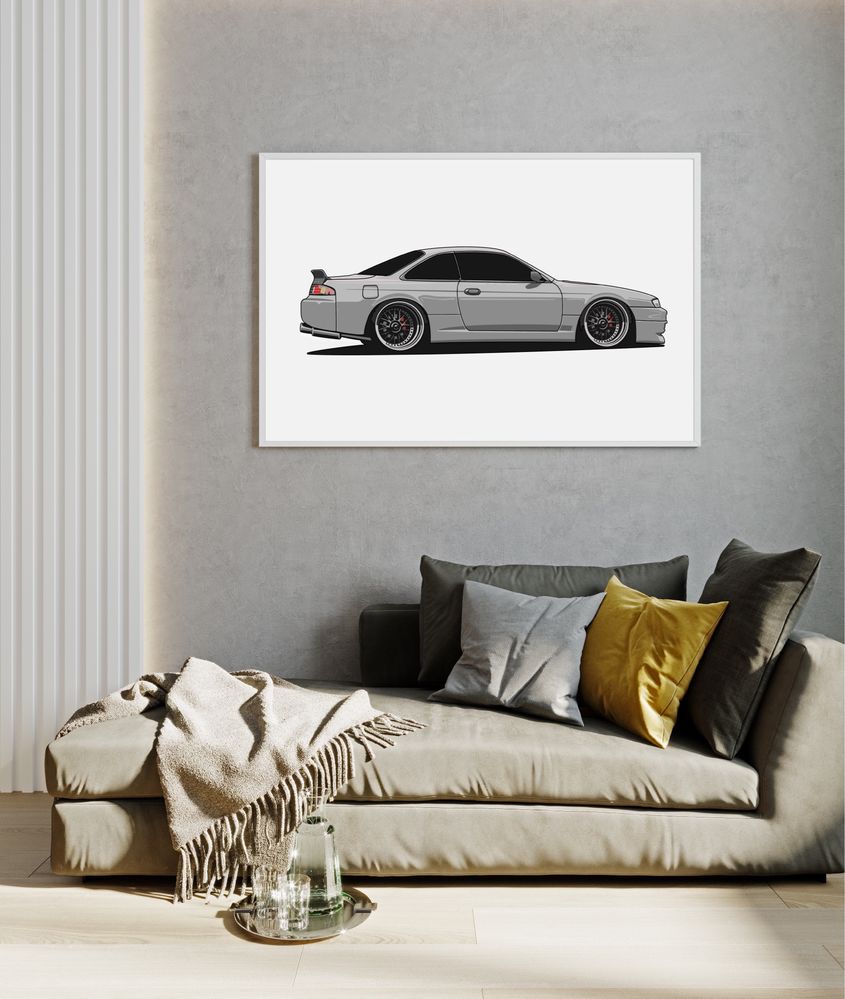 Plakat Nissan Silvia s14, jdm, plakaty na ścianę, 40x30 bez ramy