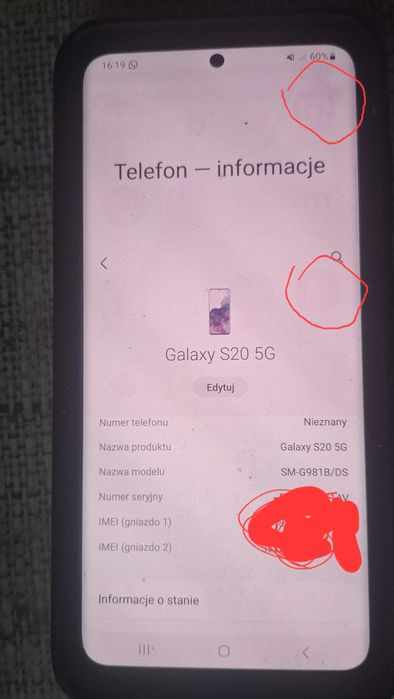 Samsung Galaxy S20 używany.