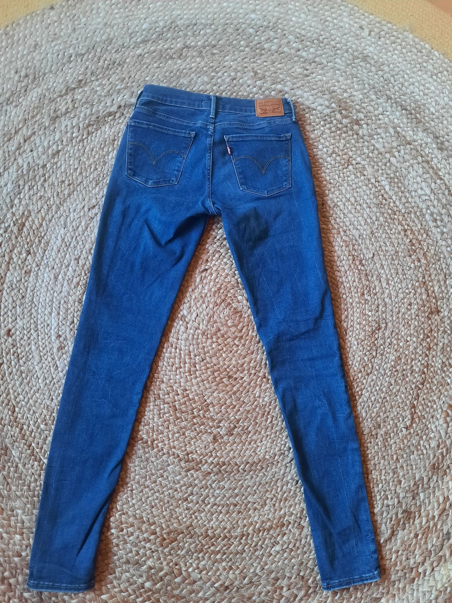 Spodnie jeansy Levis 710 rurki 27x30 super skinny.