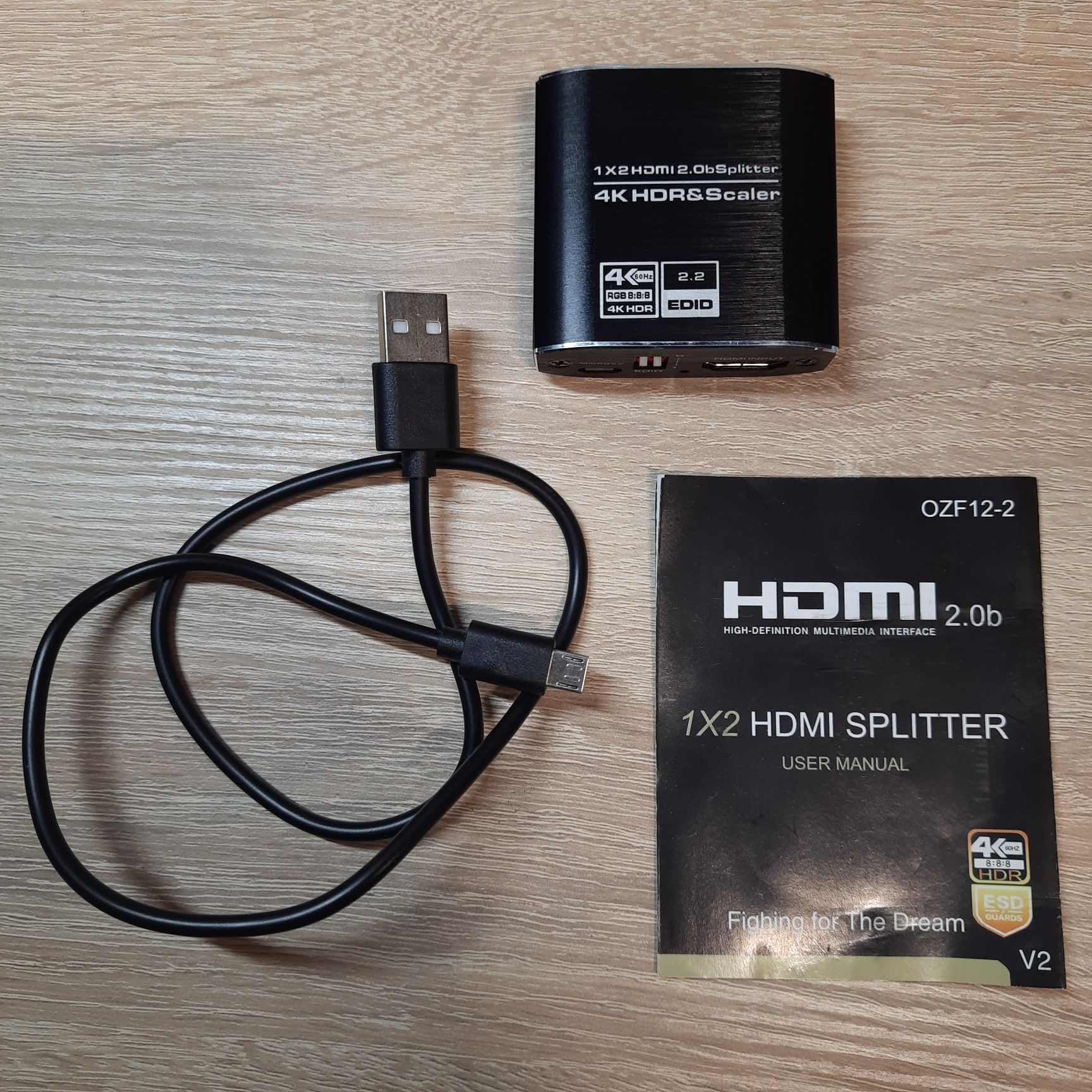 1×2 HDMI 2.0b Splitter 4K HDR s Scaler
