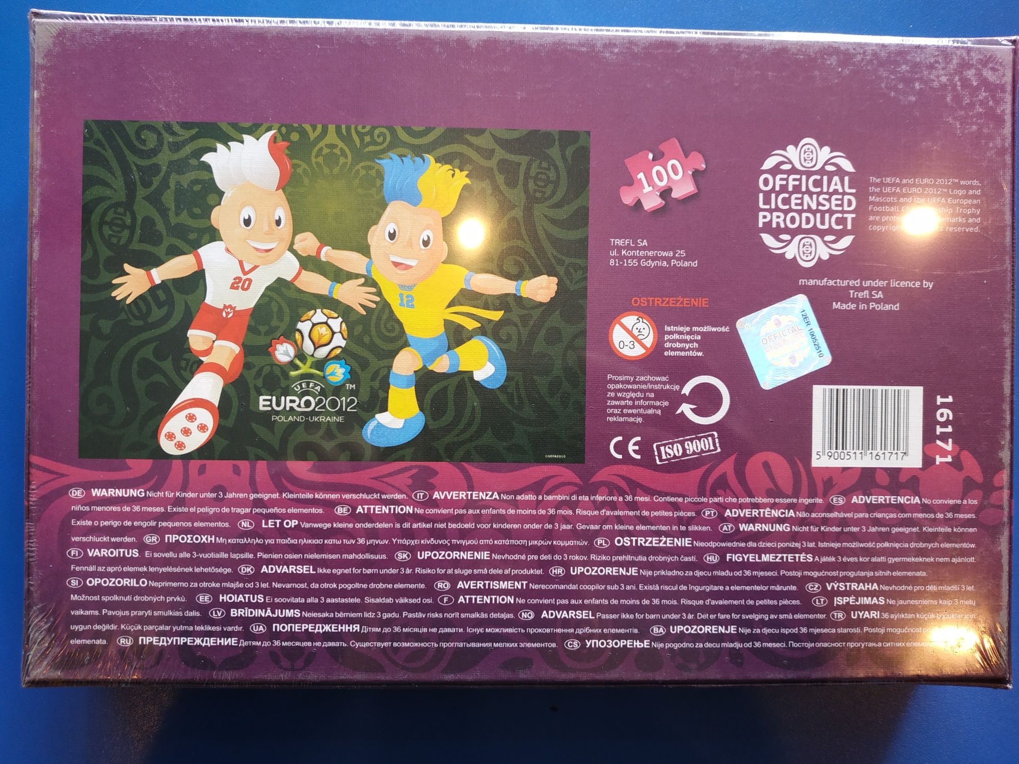 Puzzle Trefl UEFA Euro 2012, 100 elementów nowe