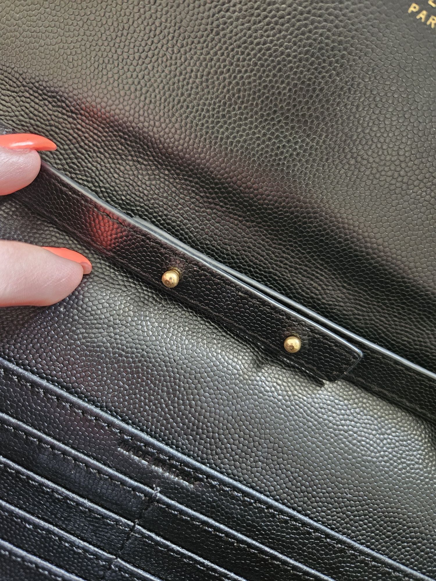 Bolsa ysl preta com dust bag