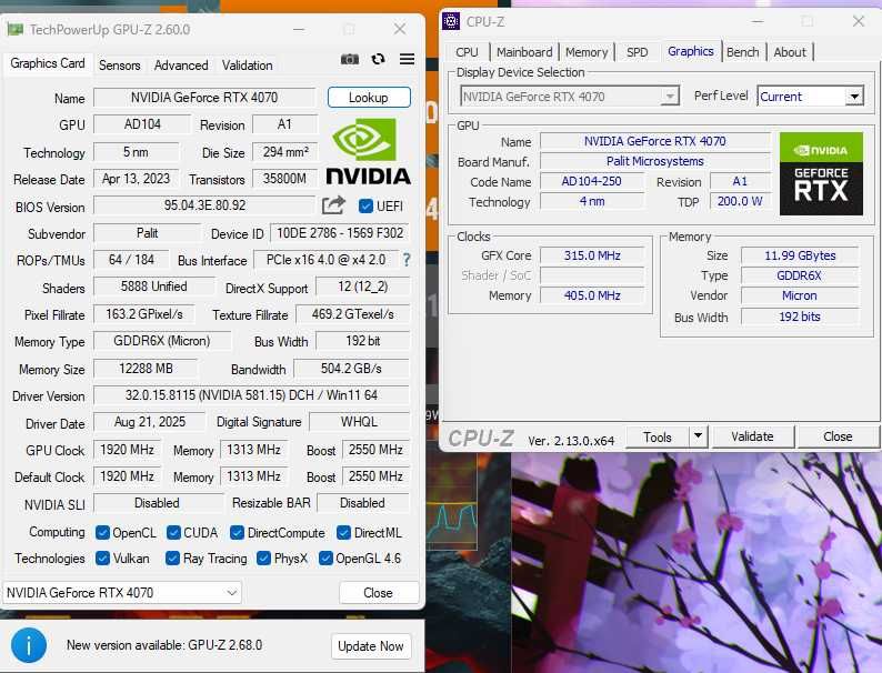 Відеокарта NVIDIA Geforce RTX 4070 Palit Dual OC 12GB GDDR6X