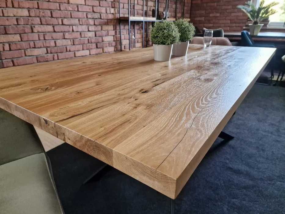 stół dębowy lity dąb premium producent dostępny od ręki 240x100 cm