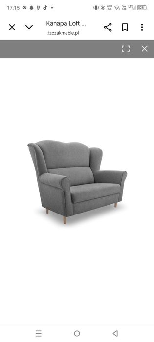 Sofa dwuosobowa  loft