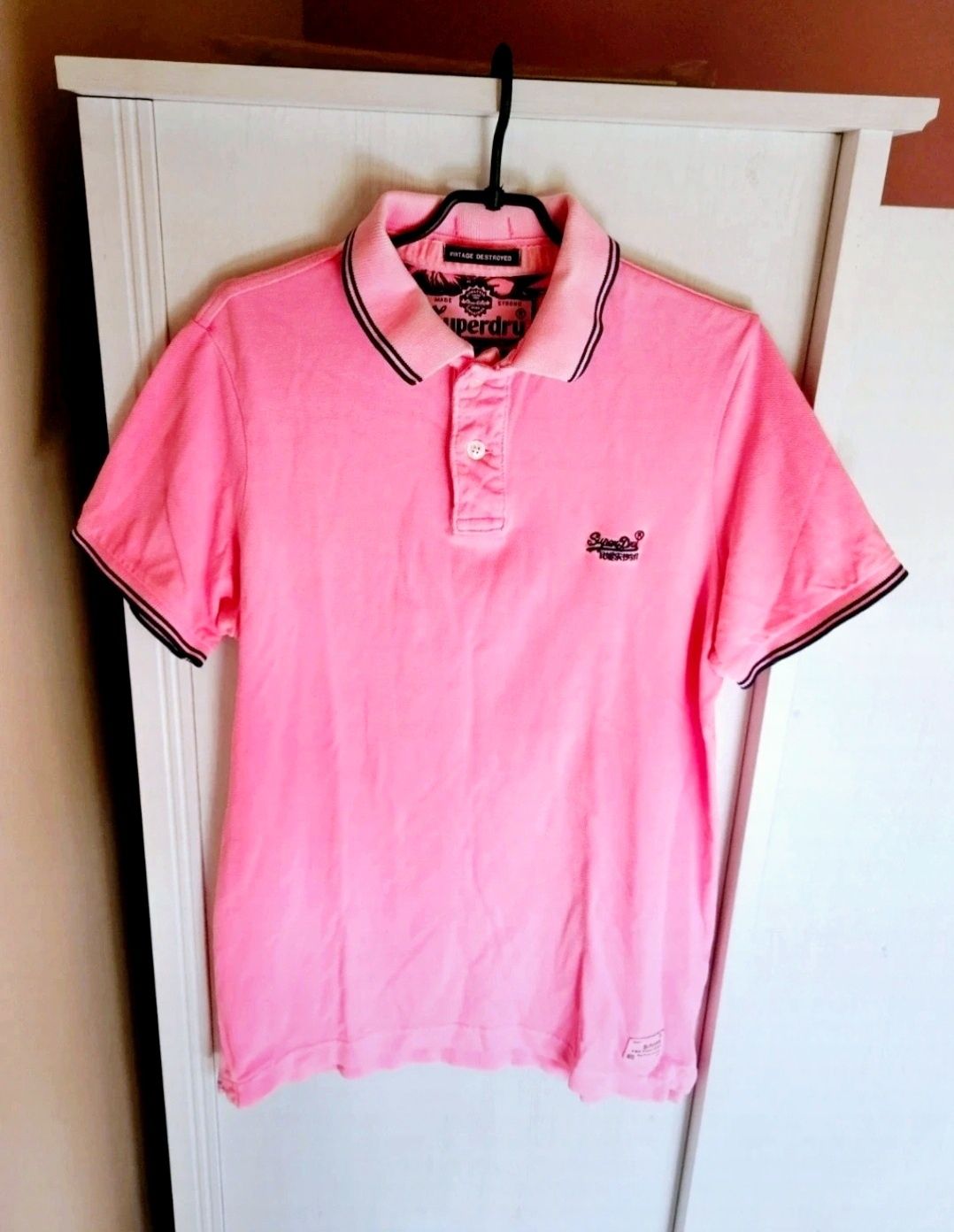 Różowa koszulka polo Superdry xl 42