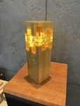 lampka led drewno żywica handmade
