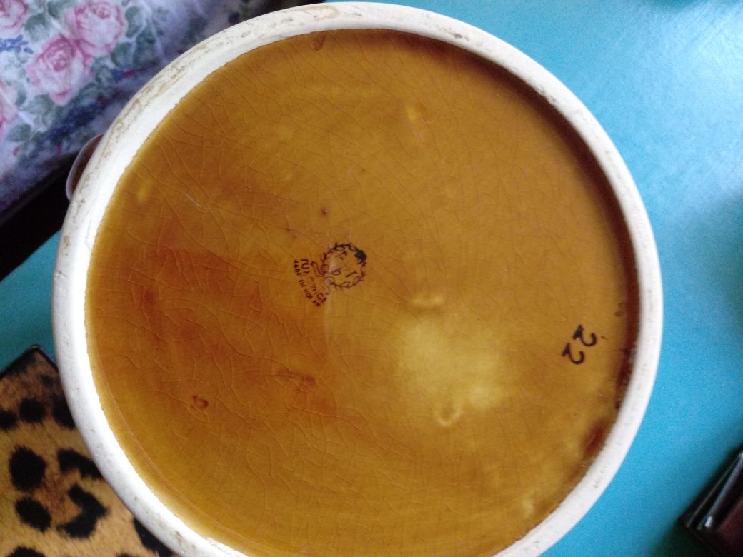 Kufel ceramiczny z okresu PRL; 20,5cm wysokości