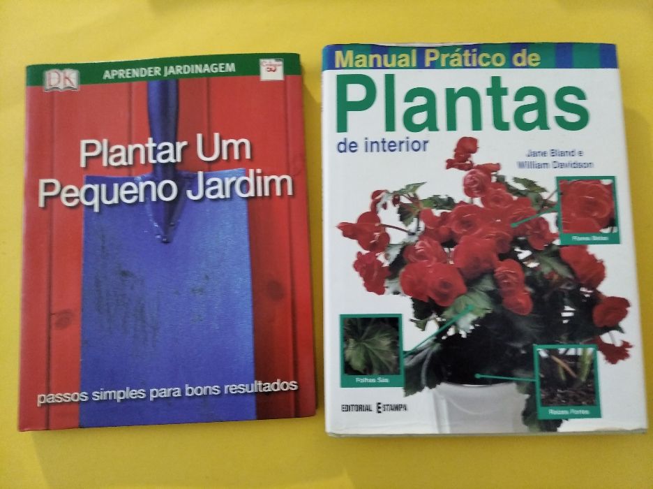 Diversos livros sobre plantas, flores e plantas medicinais