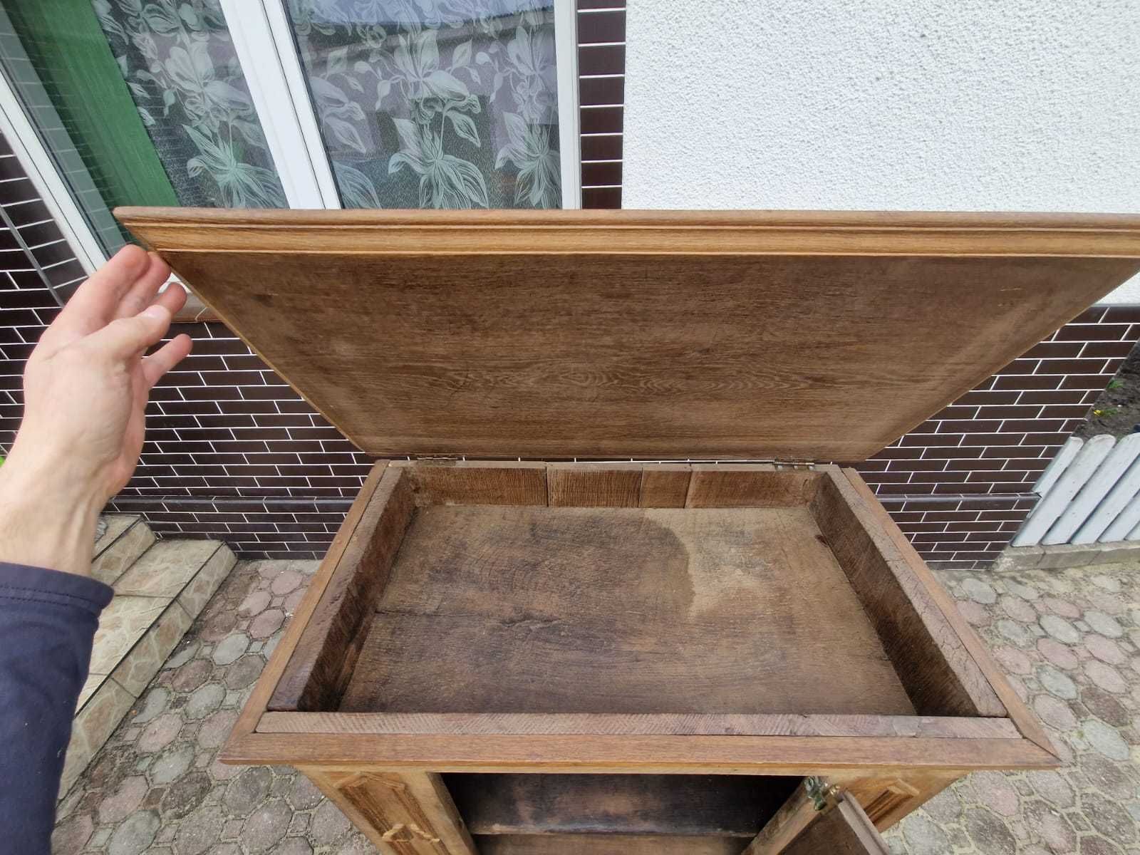 skrzynia komoda antyczna zamkowa drewniana szafa biurko szafka kufer