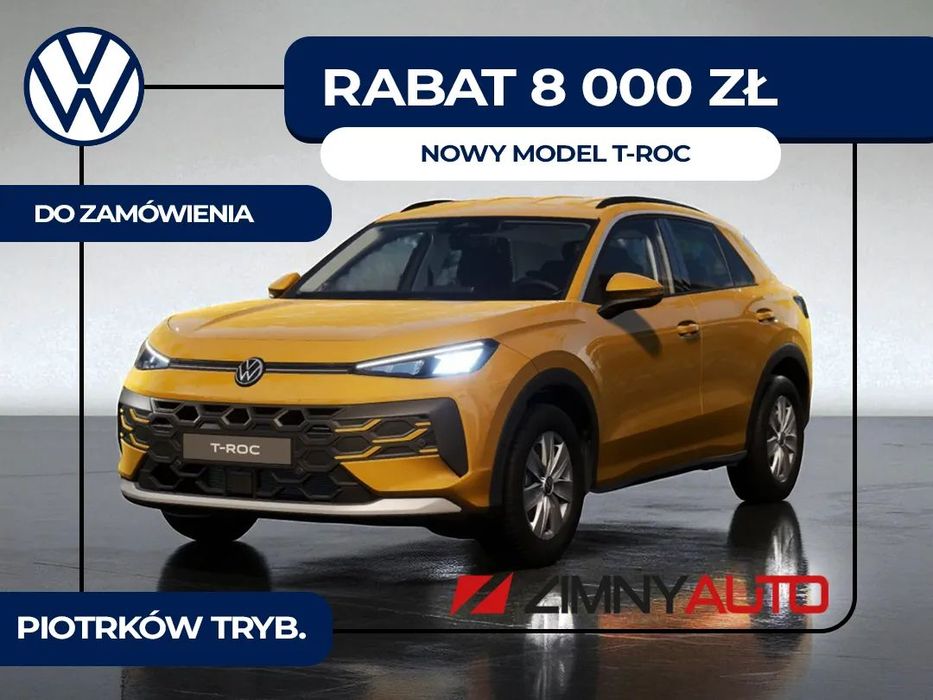 Volkswagen T-Roc Trend 1,5 eTSI 116KM DSG/ NOWY MODEL / Rabat 8 000 PLN/ Do zamówienia!