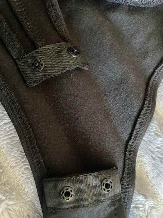 Жіноче чорне боді на флісі