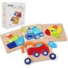 Felly Montessori układanki drewniane puzzle drewniane auta pojazdy